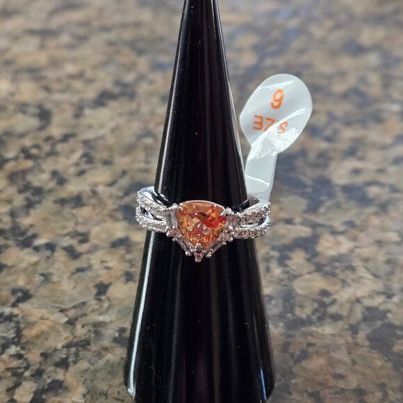 Bomb Party RBP5533 "Queen of Elegance" Smokey Topaz Cubic Zirconia Sz 6 - Picture 1 of 5